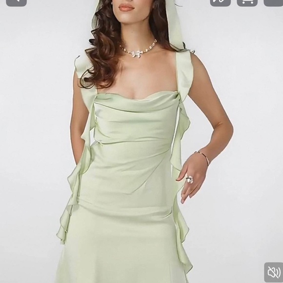 Cream Ruffle Dress - Picture 2 of 2